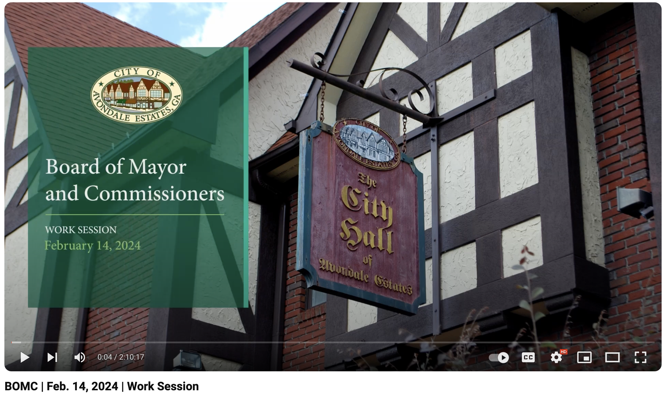 BOMC February 14 2024 Work Session YouTube thumbnail